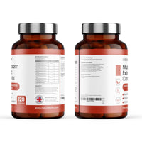 NaturesVits 6 Mushroom Supplement with Ashwagandha, 120 Capsules - Lions Mane, Cordyceps, Shiitake, Reishi, Chaga and Maitake - Complex Mood, Focus and Brain Support Herbal Nootropic - 40% Polysaccharides