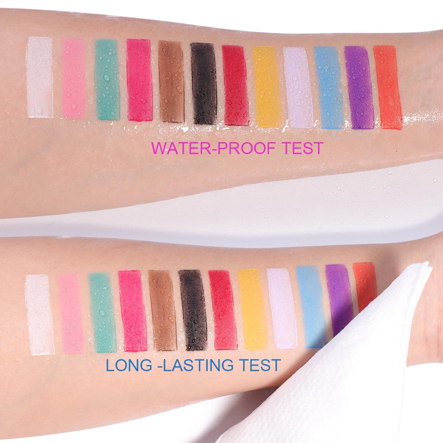 NACGUO 12 Color Eyebrow Pomade Gel Eyeliner Cream Eyeshadow Long Lasting Waterproof Matte Eyebrow Pomade Gel Eyeliner Eyeshadow with Brush for Daily or Cosplay (Red)