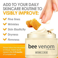 ChicNana Bee Venom Anti Wrinkle Face Cream, Skin Tightening Cream for Face, Bee Venom Cream, Skin Treatment, Day and Night Moisturiser Women, Instant Wrinkle Remover, Best Wrinkle That Works