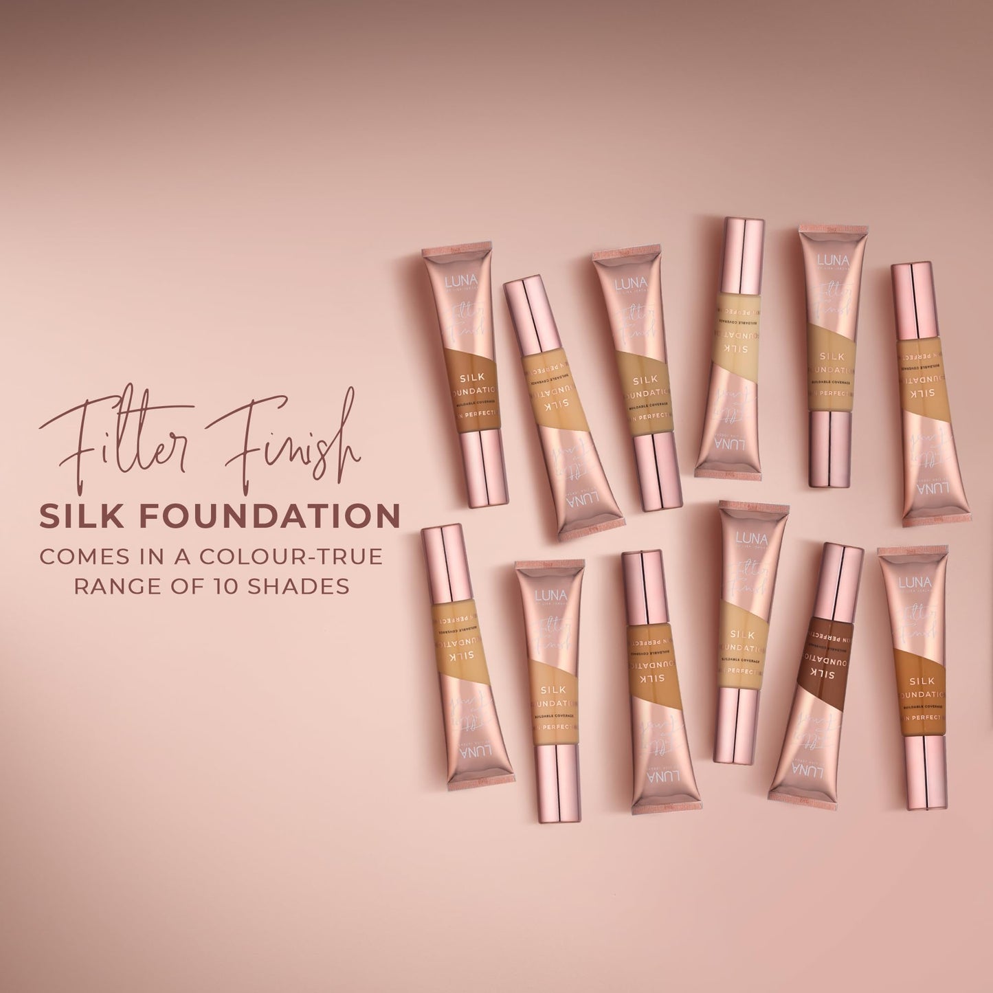 LUNA BY LISA JORDAN LUNA Silk Foundation in RICH BROWN Shade - Contains Hyaluronic Acid, Vitamin C & A, Aloe Vera, and Shea Butter - Brightening Dewy Foundation Makeup - Hydrating Cream Foundation for Dry Skin