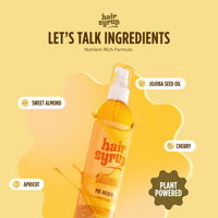 Hair Syrup | The Original Pre-Wash Hair Oil | Infused with Cherry, Apricot & Almond | For Knotty, Tangled or Dull Hair Needing A Shine | Vegan | 100% Natural | 300ml Pump Bottle Applicator