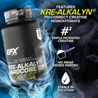 All American EFX Kre Alkalyn Hardcore | Build Muscle & Enhance Performance | Thermogenic pH Correct Creatine Monohydrate Pill Supplement (120 Pills)