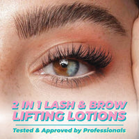 MIYA LASH 2 in 1 Lash Lift & Brow Lamination Lotion Set | Sachet Refill for Lash Lift Kit & Eyebrow Perm | Fast Acting 3-Step Lifting, Setting Lotions with Nutrition Serums | 10 Treatments | Salon Use
