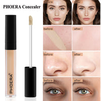 Hilareco PHOERA Foundation,PHOERA Liquid Concealer, Natural Coverage Lightweight Conceals,PHOERA Foundation Makeup for Women (103 Warm peach+103#BEIGE)