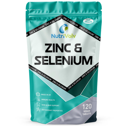Zinc 15mg & Selenium 200mcg | 120 Tablets | Zinc Picolinate & Selenomethionine (Most Bioavailable Form) | Immune Support | by NutriVolv