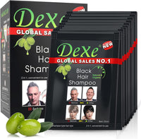 NATUREGURU Black Hair Shampoo Instant Black Natural Ingredients Hair Dye Shampoo Semi-Permanent Black Hair Color Easy to use Long lasting