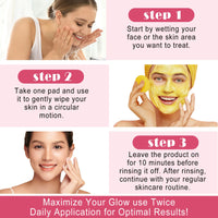 Generic Kojic Acid and Turmeric Pads,Turmeric kojic Acid Pads, Turmeric and Kojic Acid Cleansing Pads for Face, Turmeric Cleansing Pads for Dark spots, Exfoliating, Acne Scars (40 PCS)