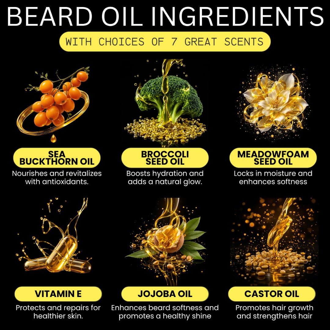 Beard and Bones Beard & Bones 60ml Beard Oil for Men | Nut Free | Glass Skull (Billion)