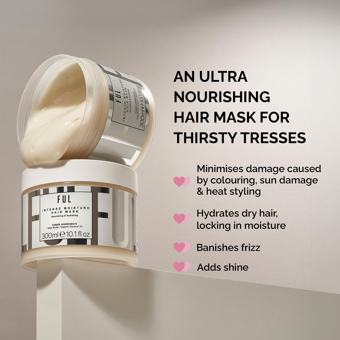 FUL Moisturising Hair Mask, Deep Conditioning Treatment, Dry Damaged Hair