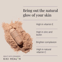 KIKI HEALTH KIKI Health - Beauty Capsules with Plant-Based Ceramides - High in Vitamin C, Vitamin E, Biotin and Zinc - for Maintenance of Normal Hair and Skin - 60 Vegetarian Capsules
