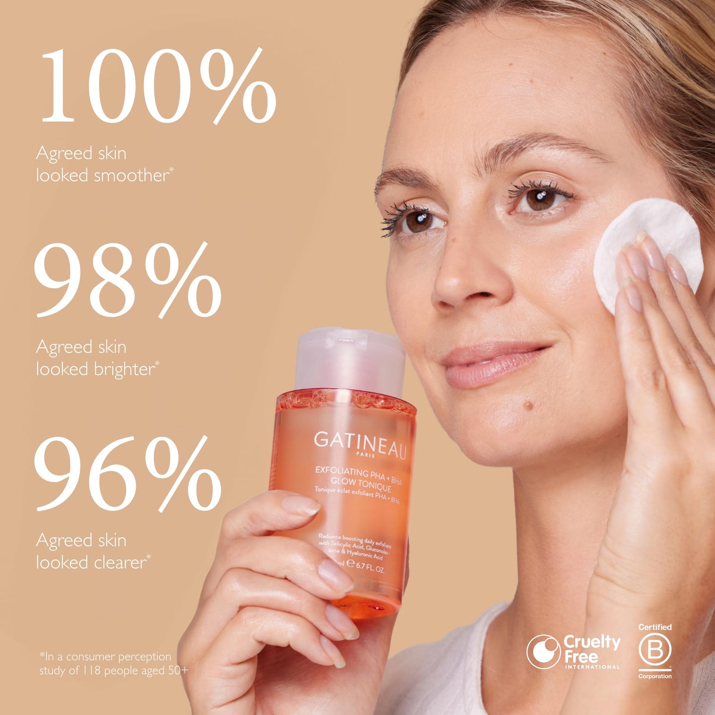 Gatineau GATINEAU Exfoliating PHA+BHA Glow Tonique - 30ml, Radiance-Boosting Acid Toner, Brightens & Hydrates, Refines Skin Texture & Barrier, Glow-Restoring Antioxidants, Travel Size