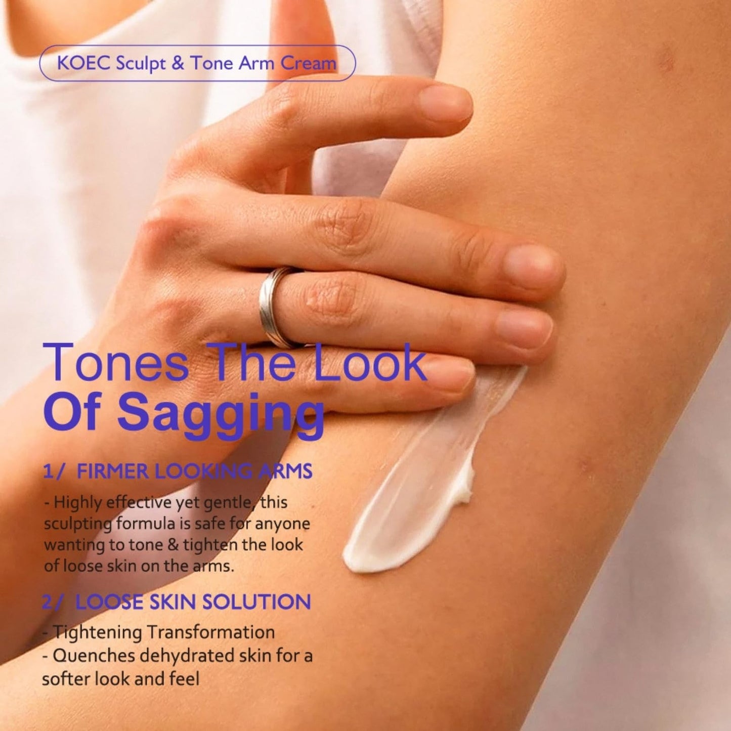 Cureluxe Sculpt & Tone Arm Cream,Firming Cream for Loose Skin,Skin Tightening Cream Body,Skin Firming Body Cream for Arm,Leg,Belly,Body Firming Cre-am for The Look Of Crepey Texture On Arms,Smooth & Nourish
