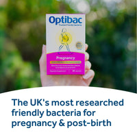 Optibac Probiotics Pregnancy - Most Researched Pregnancy Probiotics - Also for Breastfeeding & Post Birth - for Gut & Intimate Flora - 30 Vegan Capsules