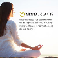 60 Rhodiola Rosea Tablets High Strength | 1,000mg per Serving | Natural Adaptogen for Stress Relief, Clarity & Focus | 1 Month's Supply | Vegan Friendly | 60 Tablets