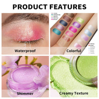 Oulac Sheer Eyeshadow Waterproof | Sheer Blue Eyeshadow & Highlighter Duo | Up to 12 Hours Wear | Longwear Blendable Shimmer Eye Make-up | Vegan & Cruelty-Free | 06g (02) No Burden