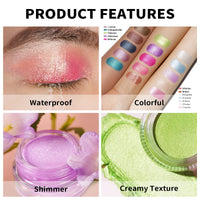 Oulac Sheer Eyeshadow Waterproof | Sheer Blue Eyeshadow & Highlighter Duo | Up to 12 Hours Wear | Longwear Blendable Shimmer Eye Make-up | Vegan & Cruelty-Free | 06g (02) No Burden