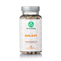 Direct Vitality Shilajit | 60% Fulvic Acid | 2 Months Supply | 700 mg per Capsule | UK Made | No Nasty Fillers | Vegan