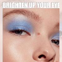 GEEWHILE Glitter White Eyeshadow, Shimmer White Single Eye Make-Up Fine Powder Palette Eyeshadow, High Pigment Long-lasting Sweatproof Single Eye Shadow for Make Up Performance