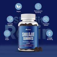 Freak Athletics Shilajit Gummies 14000mg – Pure Himalayan Shilajit Rich in Fulvic Acid, Vitamins C, B6 & B12 for Energy & Immune Support, Natural Strawberry Flavour, 60 Vegan Gummies