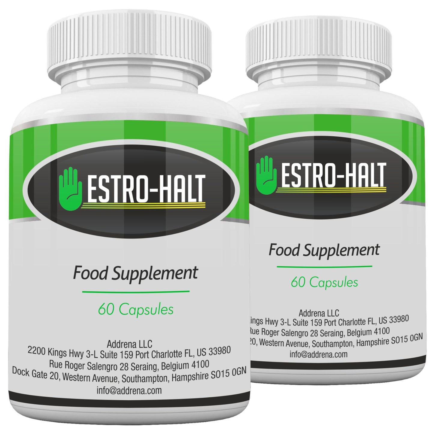 Estro-Halt Twin Pack- Estrogen-Blocker Supplements & Aromatase Inhibitor Pills for Men & Women | Hormone Balance & Anti Estrogen Bloating Control with Indole-3-Carbinol, Broccoli Extract & Uva Ursi