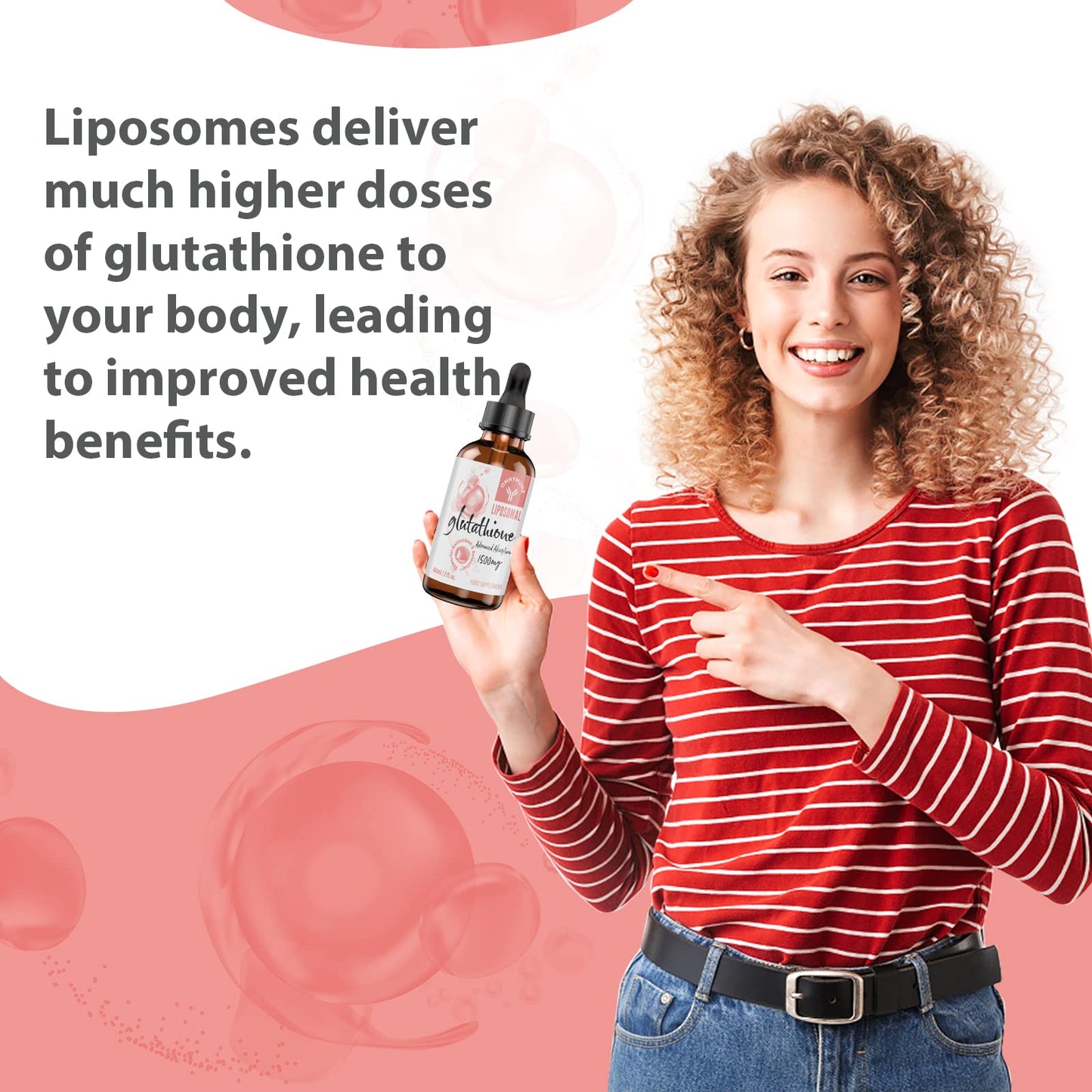 Omnymune Liposomal Glutathione 1500mg, Oral Glutathione Liquid, Antioxidant Supplement for Detox, Anti-Aging, Immune Support, Brain Function and Skin Health, Superior Absorption (Pack of 3)