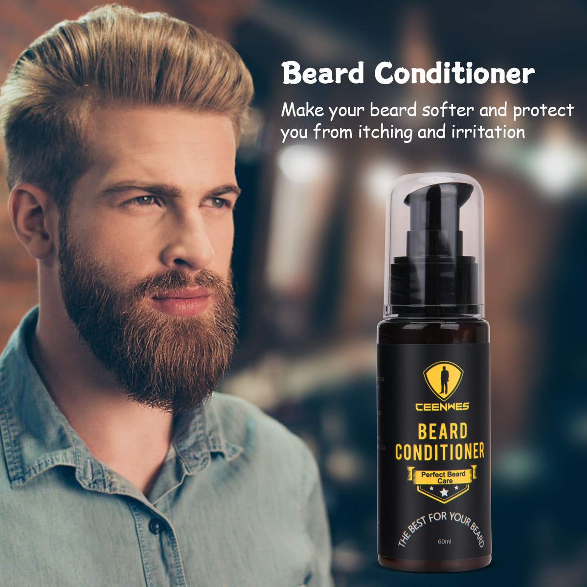 Ceenwes Beard Grooming Kit for Updraed 10 in 1 Beard Care Unique Gifts for Men, Beard Oil, Beard Brush, Beard Comb, Beard Balm, Beard Shampoo, Modelling Comb& Mustache Scissors Beard Growth & Trimming Kit