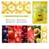SinceReal Face Masks Skincare, 7 Sheet Fruit Face Mask Hydrating and Smoothing, Improve Dullness & Brighten, Face-Mask for Teenage Girls for All Skin Types
