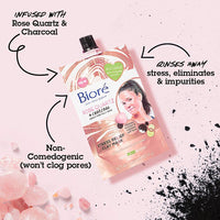 Bioré Biore Rose Quartz and Charcoal Stress Relief Clay Mask, 50 ml