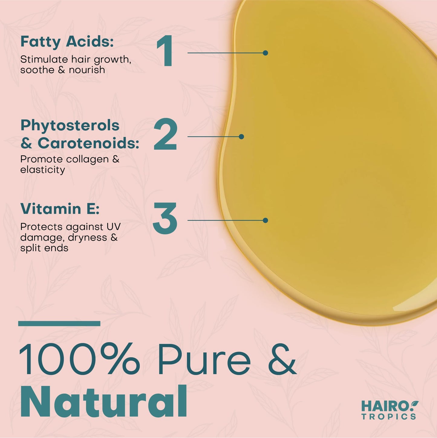 HAIR O Miracle Organic Batana Oil for Hair Growth by HAIRO TROPICS | Contains 100% Organic Batana Oil with Vitamin E | 100ml with Easy Applicator Bottle