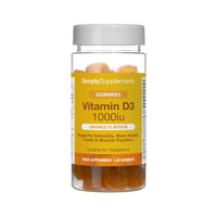 Vitamin D Gummies | 25mcg / 1000iu of Vitamin D3 | One a Day Supplement | Orange Flavour | 60 Gummies