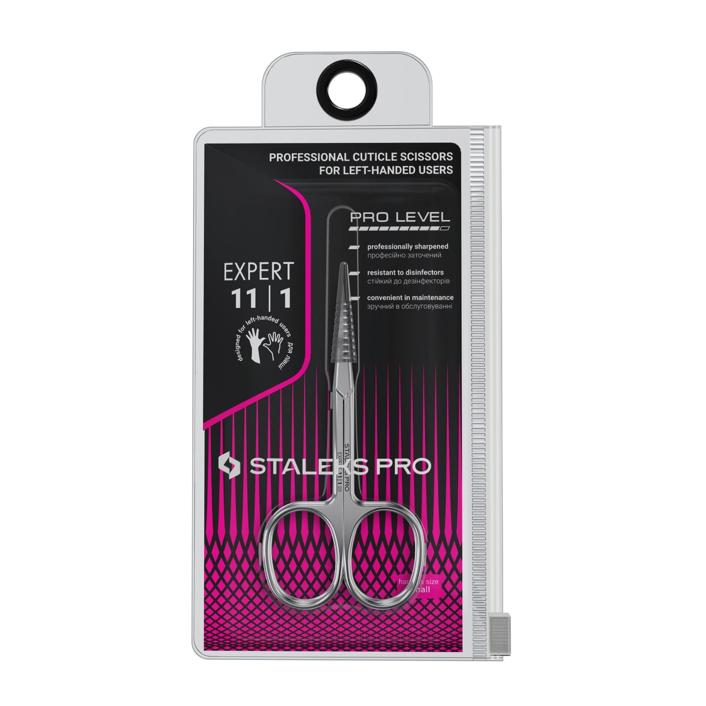 STALEKS PRO Expert 11 Professional Cuticle Scissors Left Hand (Blade Length - 18 mm) SE-11/1