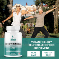 Vinco Supplements Vinco Benfotiamine 300mg - Vitamin B1 Thiamine High Strength for Heart & Kidney Support, 120 Vegan Capsules, Enhanced Cognitive Function, Energy & Antioxidants, Gluten & Allergen-Free - Made in UK