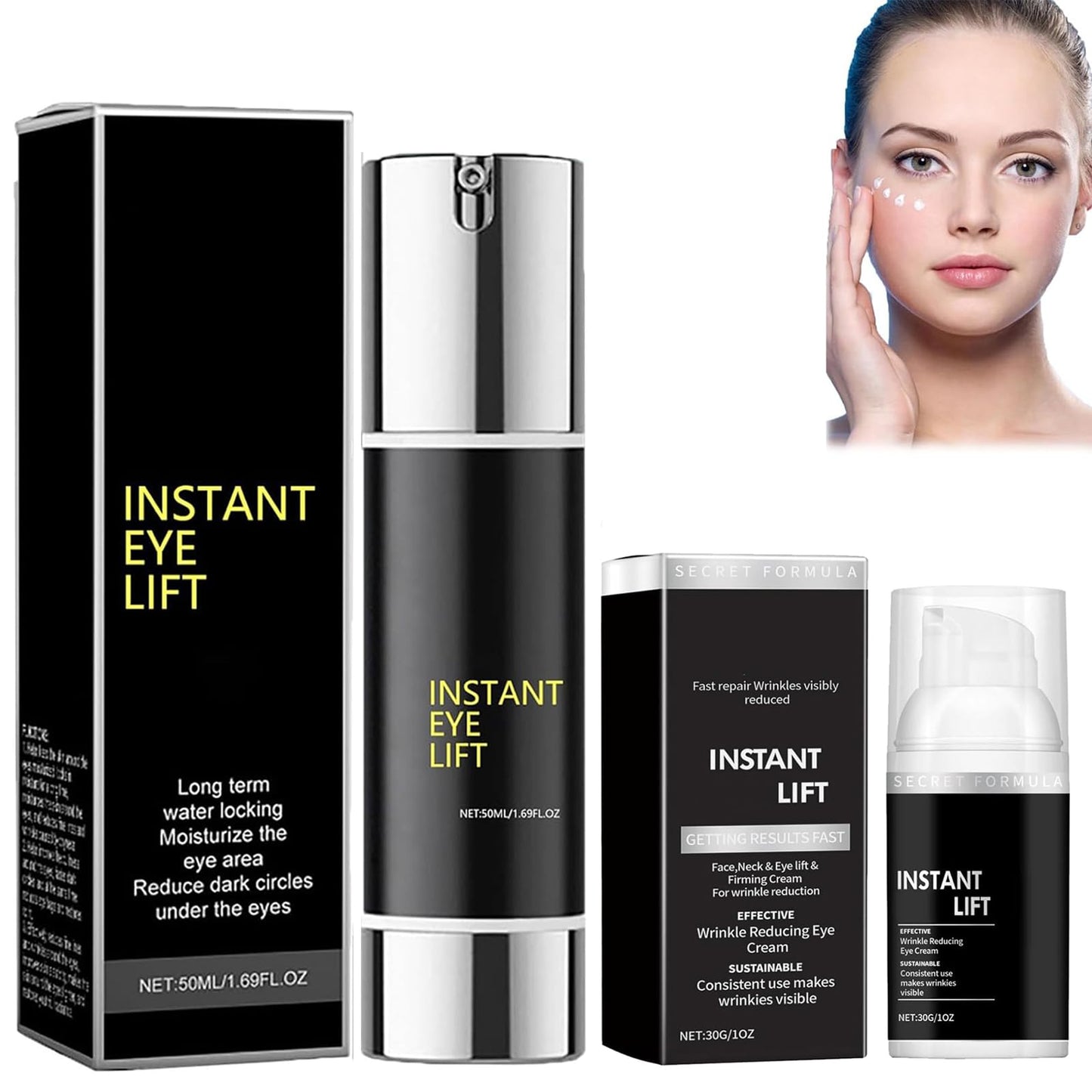 Instant Eye Lift Plus Serum - Instant Lift Face Cream,Instant Eye andFace Lift,Instant Lift Plus Eye and Face Serum,Available on Face,Eyeand Neck,Tightens Delicate Skin