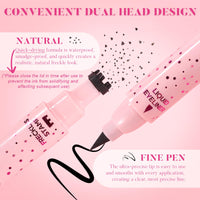 Prreal Eyeliner Freckle Pen,2 in 1 Freckle Stamp and Liquid Eyeliner,03