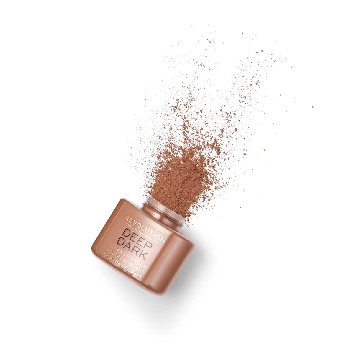 Revolution Beauty London, Loose Baking Powder, Prolongs Makeup Wear, Setting Deep Dark, For Dark Skin tones, 32g