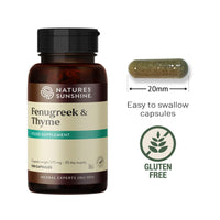 Nature's Sunshine (NSPUK) Fenugreek & Thyme - 100 Capsules - 25 Day Supply