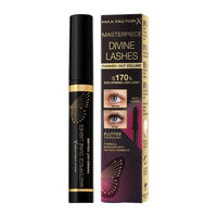 Max Factor Divine Lashes Mascara Rich Black 001, Ultimate Volume, Flutter Technology, 420-Fibre Silhouette Brush, Smooth & Clump Free, All Day Wear