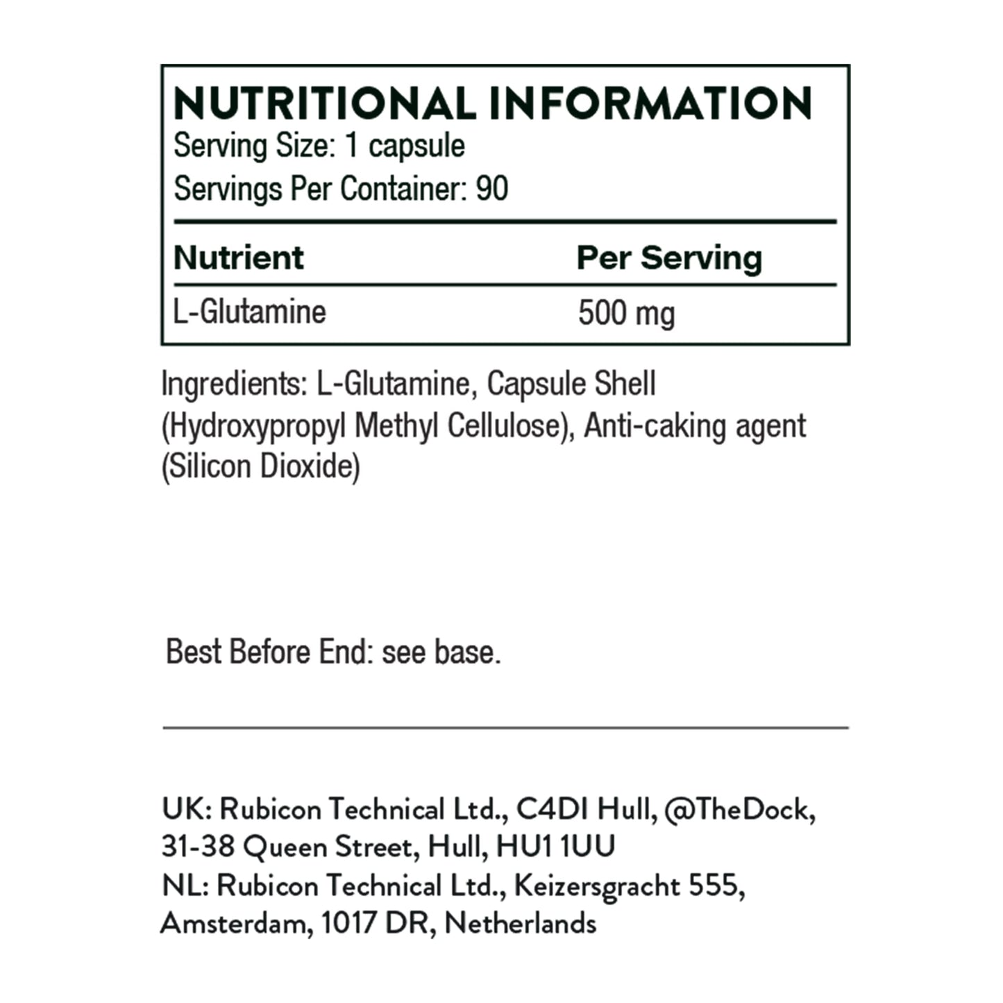 Thorne L-Glutamine - 90 Capsules