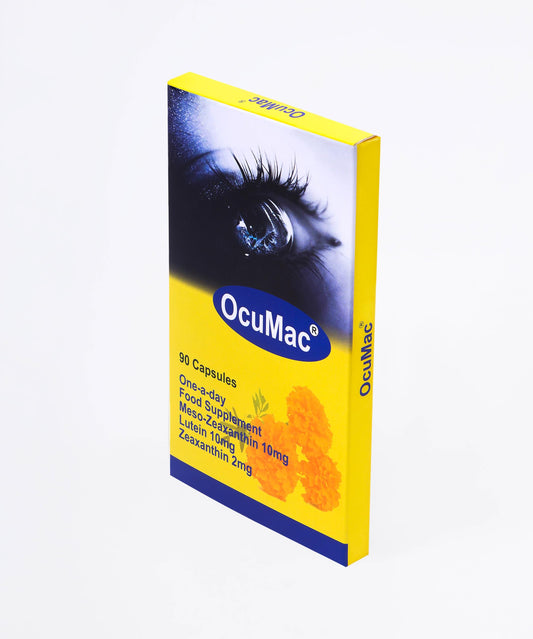 Generic OcuMac Eye Supplement Capsules with Meso-Zeaxanthin/Lutein and Zeaxanthin - Pack of 90 Capsules | Once A Day Eye Health Capsules Food Suppliment Soft Gel Capsules