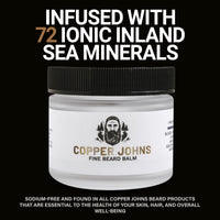 Copper Johns Old Ephraim Shea Butter Beard Balm for Men with Castor Oil, Vitamin E Oil, Argan Oil and Sea Minerals for Enhance the Softness, Shine, and Growth of Your Beard