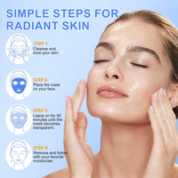 WANFAER 6pcs Collagen Face Mask, Deep Overnight Face Mask, Bio Collagen Overnight Mask for Dry and Dehydrated Skin, Pore Minimizing, Elasticity Improvement