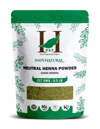 H&C HERBAL INGREDIENTS EXPERT H&C Neutral Henna Powder/Colorless Henna/Cassia Powder (Cassia Obovata) - 227G (1/2 Lb) | For Conditioning Your Hair Without Coloring.