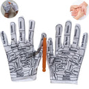 QCVENL 2 Pcs Reflexology Tools Facial Reflexology Tool Reflexology Hand Gloves Hand Reflexology Tools Print Mittens for Correctly Stimulating Hand Acupoints Massa