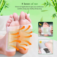 Jijizhazha 60 Pcs Natural Ingredients Detox Foot Patches,Organic Bamboo Vinegar Detox Foot Pads Improves Sleep Quality, Easy to Use(Extra Socks)