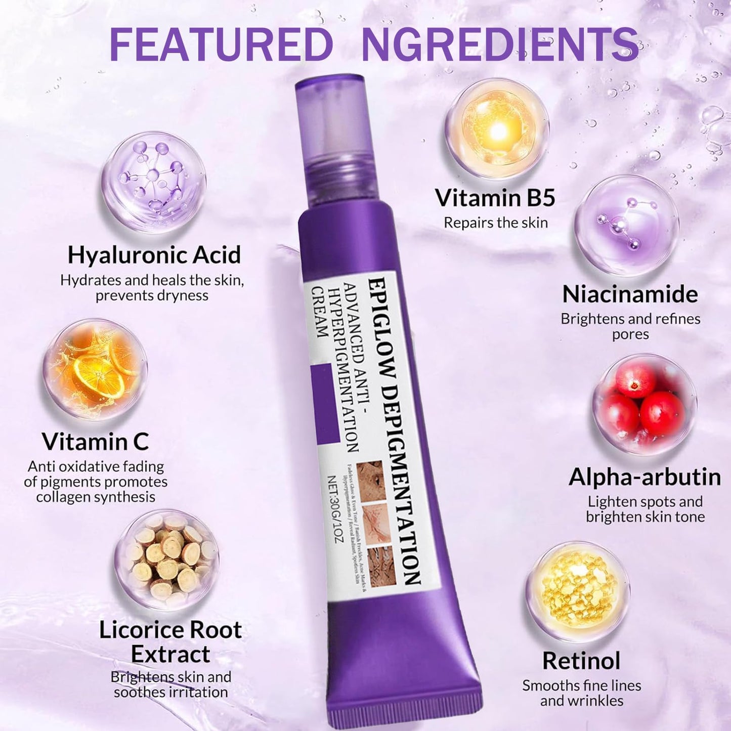 Epiglow Melanex Advanced Anti-Hyperpigmentation Cream, Dark Spot Remover for Face & Body, Pigmentation Removal Cream, Reduces Hyperpigmentation, Age Spots, Improve Skin Tone, for All Skin Types