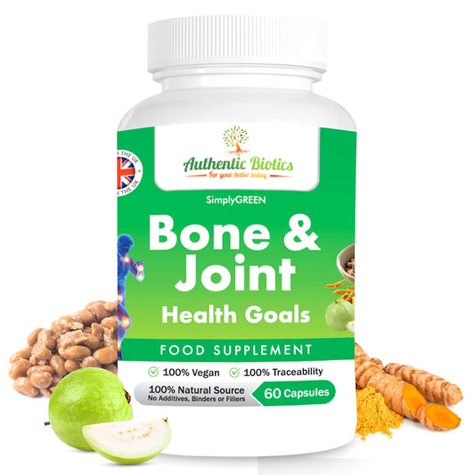 Authentic Biotics – 60 100%Natural Multivitamins for Men & Women, Vegan Vitamin D3, Calcium Magnesium Zinc K2 & Turmeric with Curcuminoids, Multivitamin and Minerals for Bone Health & Joint Care