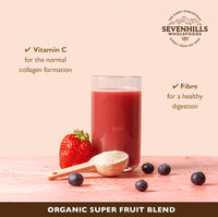 Sevenhills Wholefoods Organic Super Fruit Superfood Blend 150g, with Baobab, Lucuma, Acerola & Acai Berry, 30 Servings, Natural Source of Vitamin C