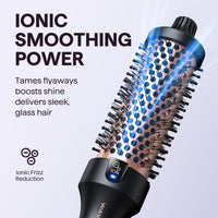 wavytalk Wavytalk Thermal Brush, Blowout Boost Ionic Heated Hot Round Brush, to Make Hair Smoother & Shinier, Easy to Use & Less Damage, 38mm Barrel, 5 Temperature Settings, Dual Voltage, UK Plug, Rose Gold