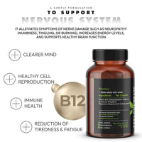 Feel Supreme Vitamin B12 1000mcg Tablets High Strength - Methylcobalamin B12 Supplement - Energy, Immune Support & Brain Function - Vegan Vitamin B12 Tablets for Men & Women - 60 Tablets UK Made