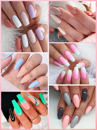 EBANKU Acrylic Powder Set, 24 Colors Acrylic Powder Professional Acrylic Nail Powder for Nail Acrylic Extension, Nail Carving, Long-Lasting, No Nail Lamp Needed